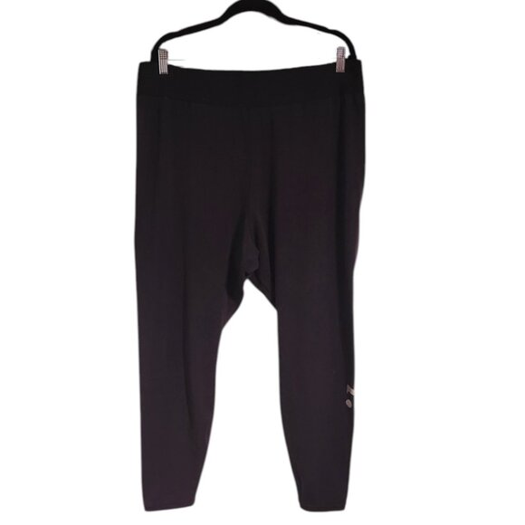 Nike Black Active Pants Silver Iridescent Logo Size 3X - Picture 1 of 6